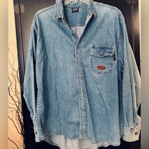 90”s Yaga Blue Denim Shirt